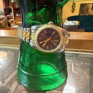 Elegant Gold and Silver Women's Watch